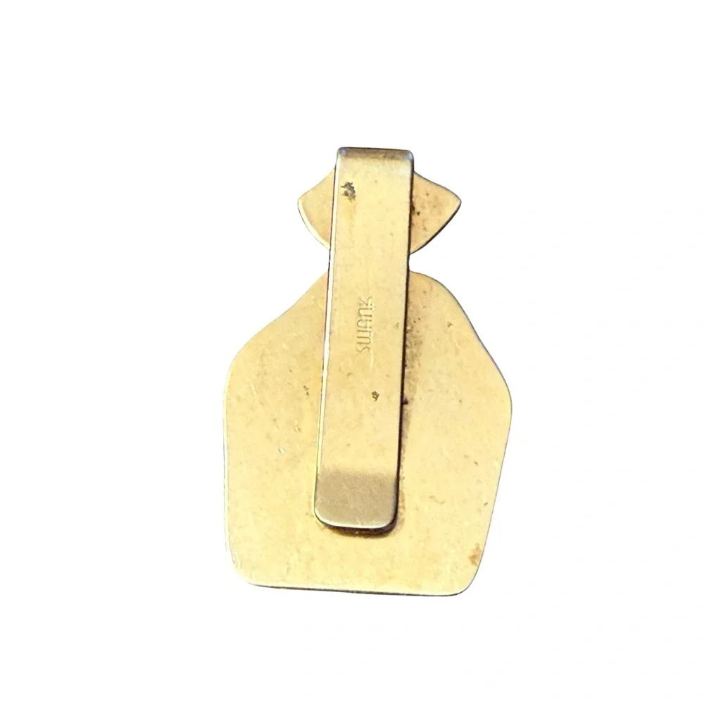 SWANK Gold Filled Money Clip Money Bag Vintage 1970’s